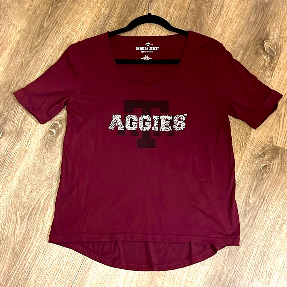 Aggie Rhinestone Boutique Tee